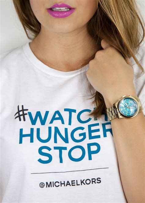 michael kors t shirt watch hunger stop buy|Michael Kors hunger stop campaign.